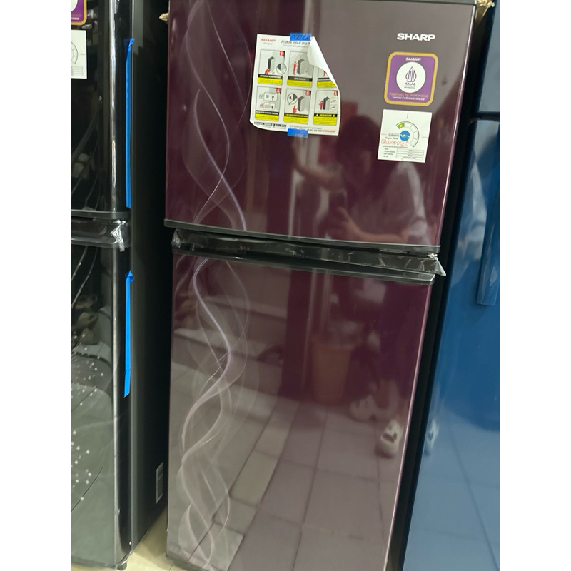 KULKAS SHARP SJ 197 ND VP/VB - 2 PINTU TANPA BUNGA ES LOW WATT