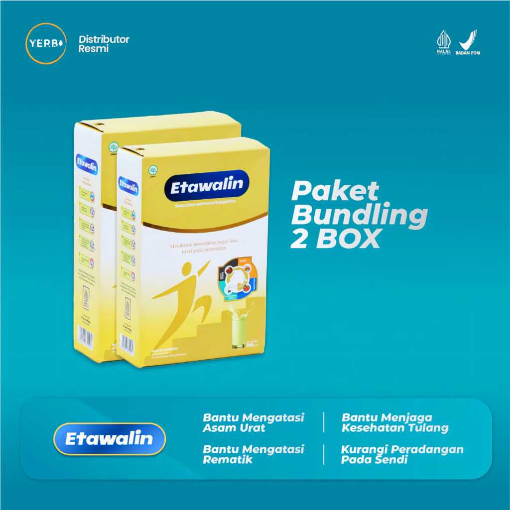 

Paket 2 Box Etawalin - Sembuhkan Asam Urat dan Nyeri Sendi Tanpa Ribet Susu Memperkuat Kepadatan Tulang Susu meningkatkan daya tahan tubuh Susu Asam Urat Susu Sendi Susu Nyeri Sendi Susu Pegal Lini Susu Asam Urat Susu Tulang Susu Otot Susu Reumatik