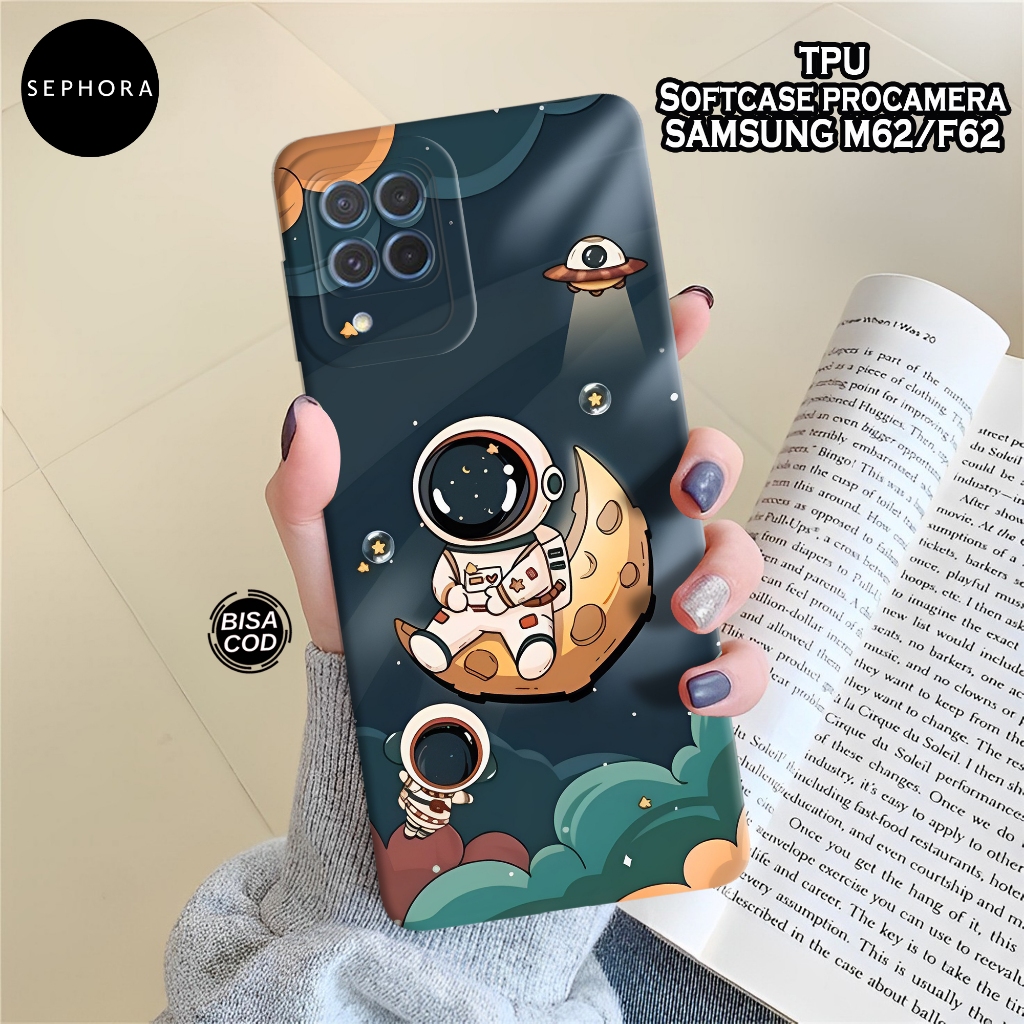 Case Samsung M62 / F62 Terbaru - Fashion Case Astronot - Softcase Samsung M62 / F62 - Case Pro Camer