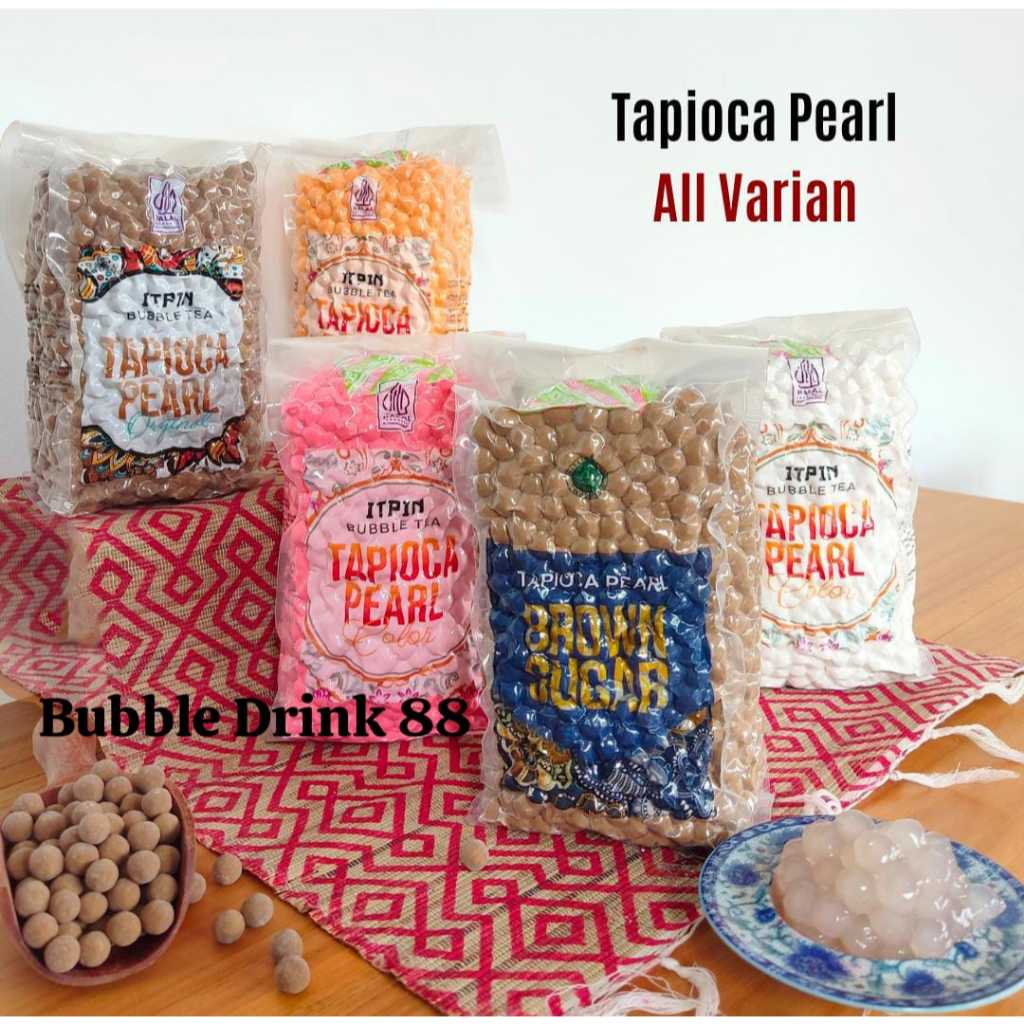 

Tapioca Itpin Bubble Warna 1kg Bubble Colour premium TERMURAH Untuk topping Ice Itpin bukan Bobatee