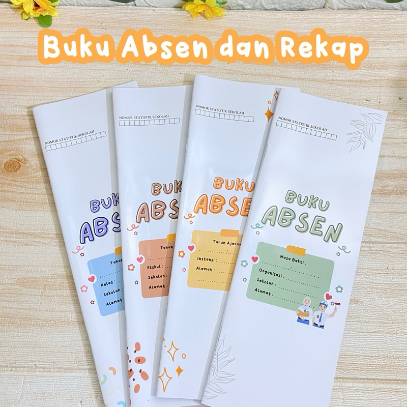 

Buku Absen Rekap Daftar Hadir Kelas Ekskul Organisasi Instansi