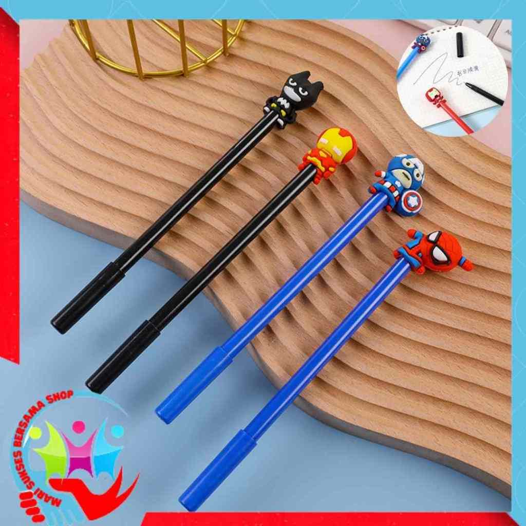 

MSBS Pena Karakter SuperHero Gel Pulpen Karakter Pen Tinta Gel Lucu Alat Tulis Karakter Superhero 3D Murah