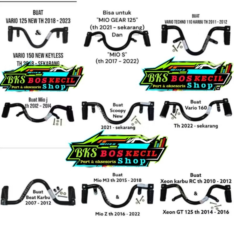 pijakan kaki depan matic(paket dengan foto step) bostep depan beat street ESP/beat FI 2016-2019 full