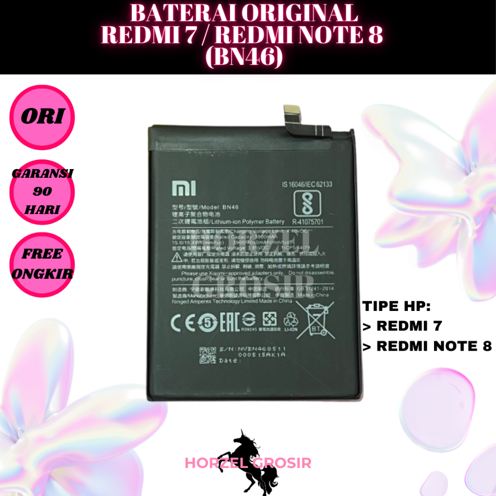 Baterai Original Redmi 7 Redmi Note 8 BN46 BN 46 Redmi7 RedmiNote8 Note8 Garansi Murah Grosir Ori