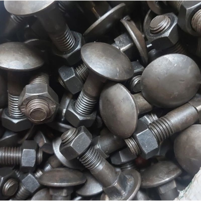 Baut Payung Kepala Lebar M12x50 Baut Jamur CB Kepala Lebar M12x50-70 Carriage Bolt M12 Kunci 19