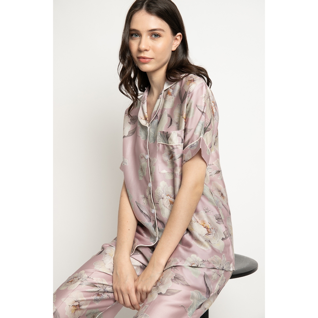 Fiore ORGANIC SILK Classic Pajamas Set Piyama Tencel