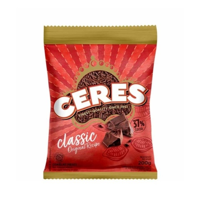 

Ceres Meses 200gr Classic Dark chocolate 35% cocoa Hagelslag meises cokelat coklat