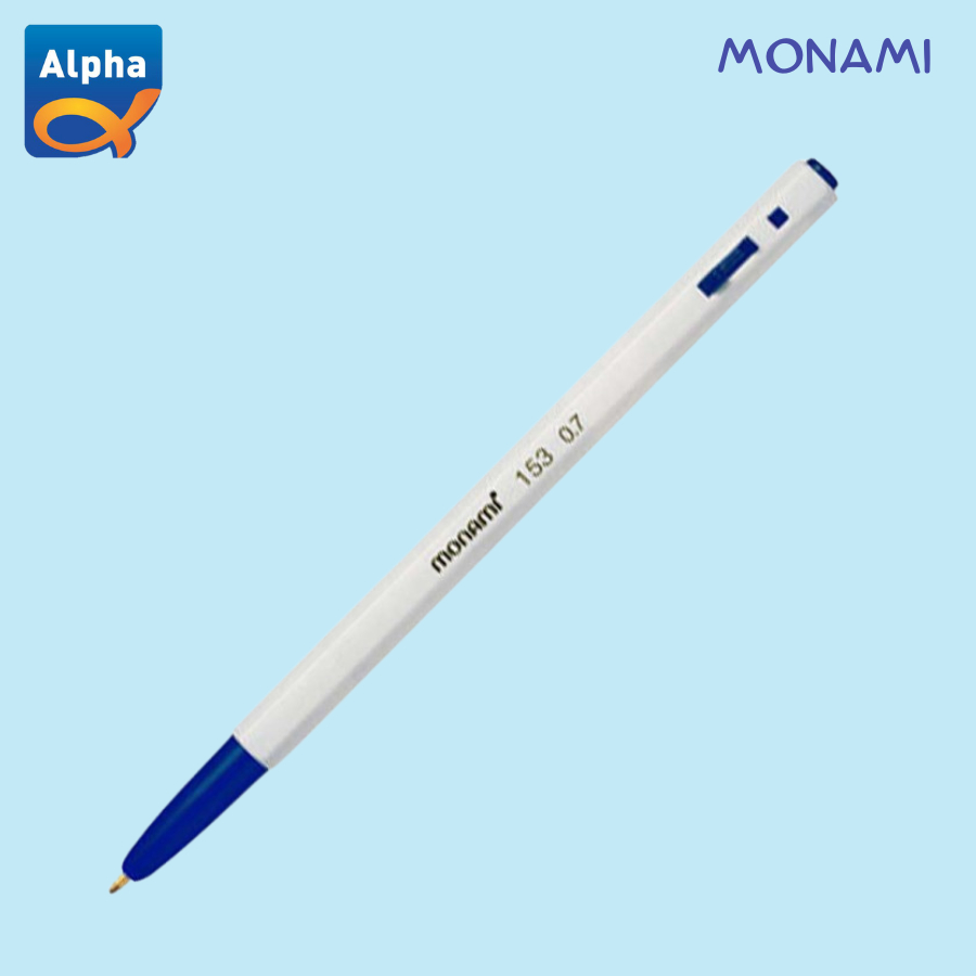 

[Monami] 153 Ballpoint Pen 0.7 mm / Oil Based Pen / Pulpen - Biru