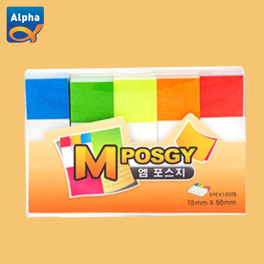 

[M-Posgy] Page Marker Index 5 Warna (15*50mm) / Sticky Notes