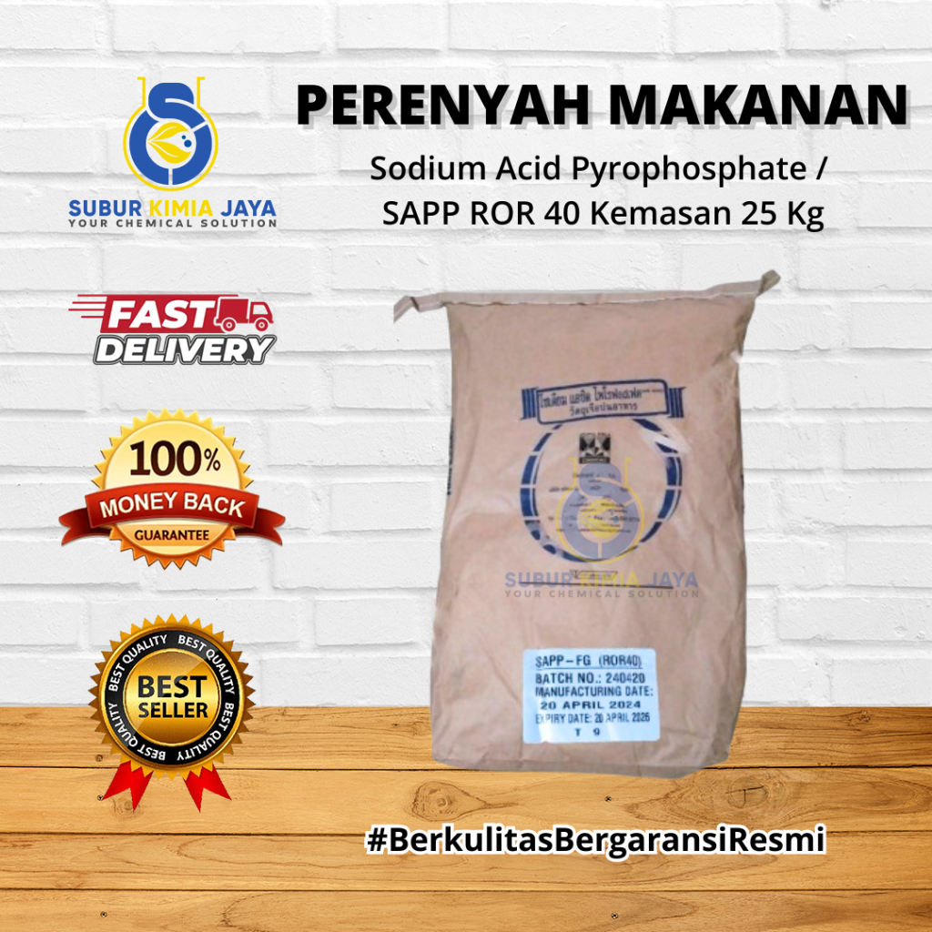 

SAPP ROR40 Sodium Acid Pyrophosphate / Perenyah Gorengan 25 Kg
