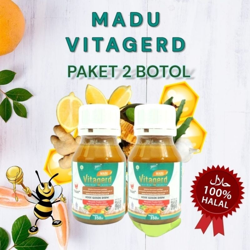 

Paket 2 botol VITAGERD - madu vitagerd atasi maag dan asam lambung madu vitagerd asli 100% sudah BPOM