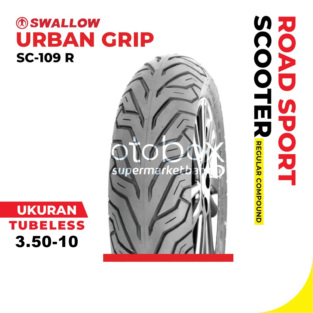 Ban Luar Motor Swallow SC-109 R URBAN GRIP UKURAN 350-10 Ring 10 Tubeless