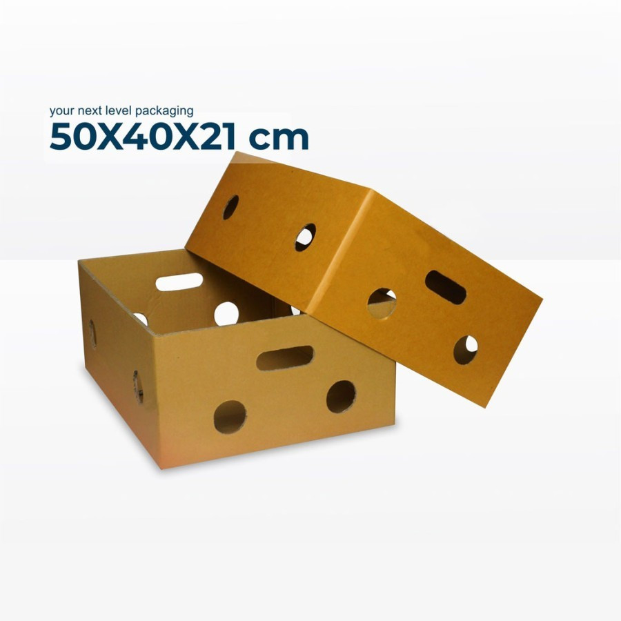 

Box Buahg Pisang Ukuran 50x40x21 Cm Kardus Buah-Buahan Dus Packing Banana Furit Packaging Polos