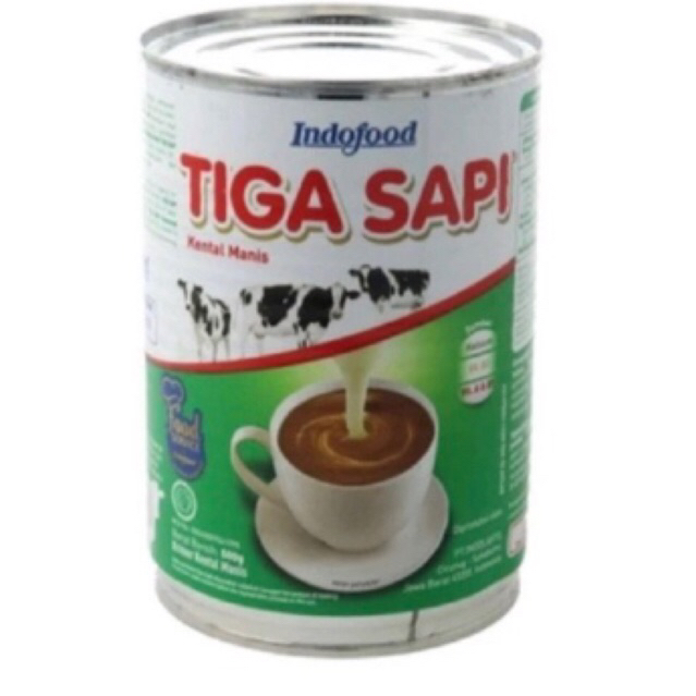 

Tiga Sapi/490g/Susu Krimer Kental Manis Kaleng 490gr-SKM