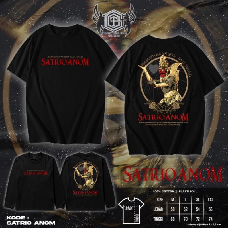 KAOS SATRIO ANOM PSHT // KAOS SATRIO ANOM TERATE // KAOS HITAM SABLON // KAOS HITAM COWO CEWE