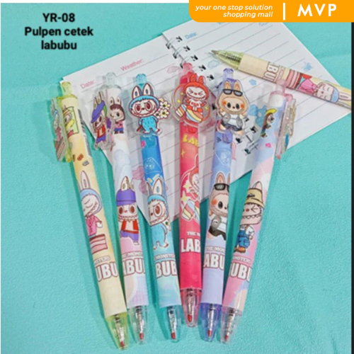 

MVP Pulpen Cetek Akrilik Pena Motif Labubu Pen Mekanik Karakter Lucu