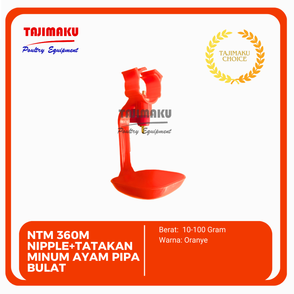 Nipel+Cup 16 Set - Tempat minum ayam nipel ntm paralon bulat - Tajimaku
