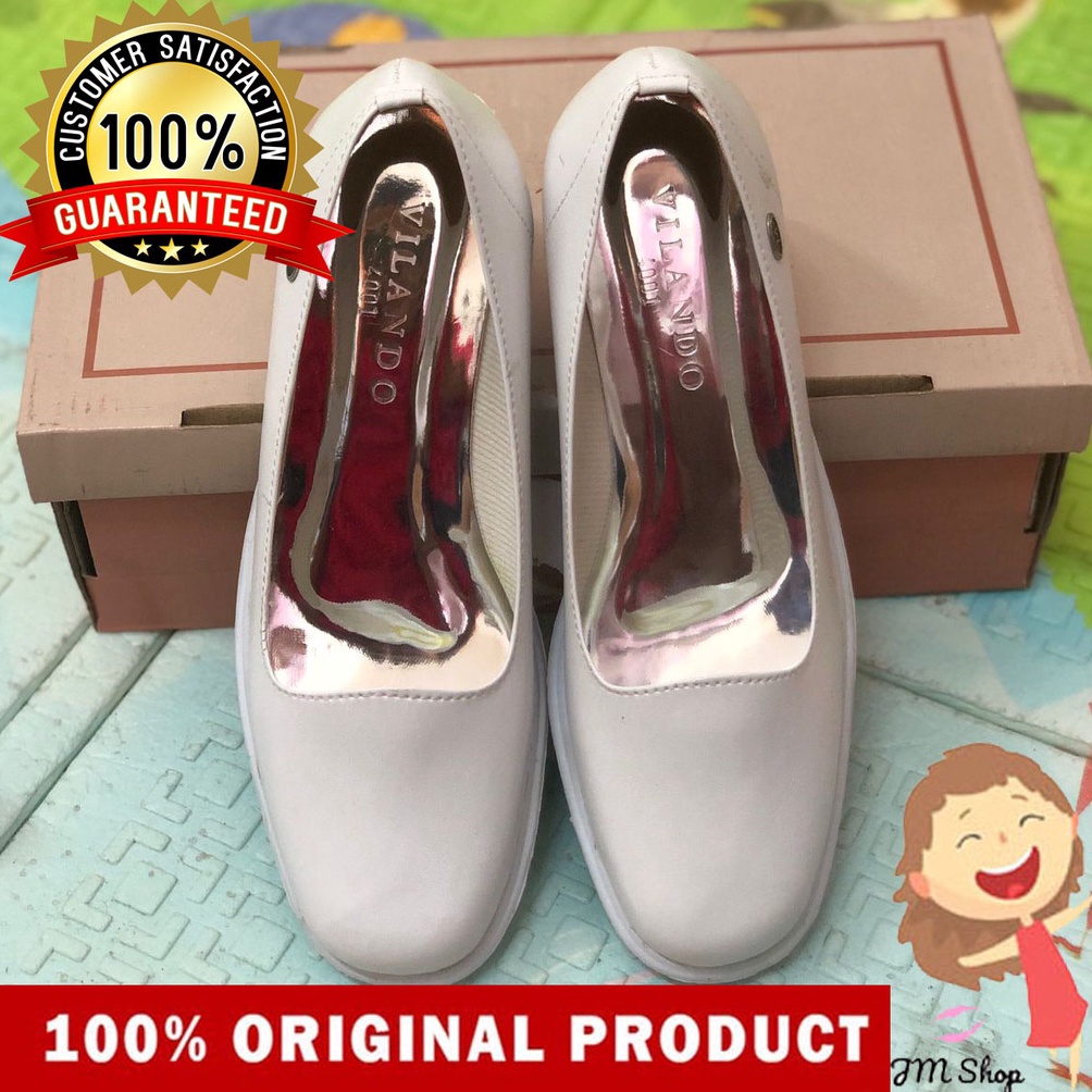 KODE Q13O jmshopplm Sepatu perawat pantofel wanita pdh pansus putih AKPER putih Vilando