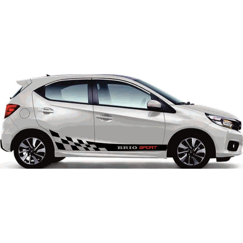Stiker body samping mobil brio cutting stiker variasi mobil brio agya ayla dll