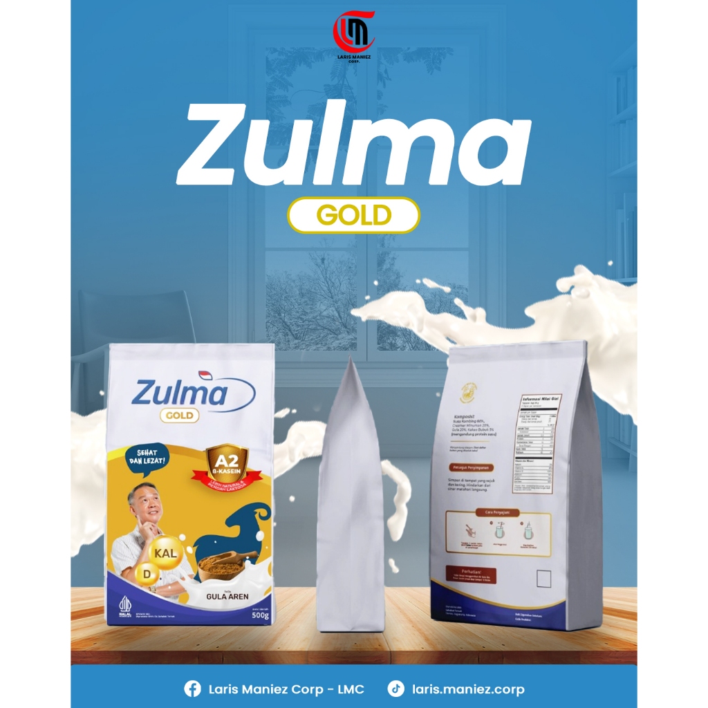 

Susu Kambing Zulma - LMC Goat Milk 500gram dengan A2 Beta Kasein (Gold)