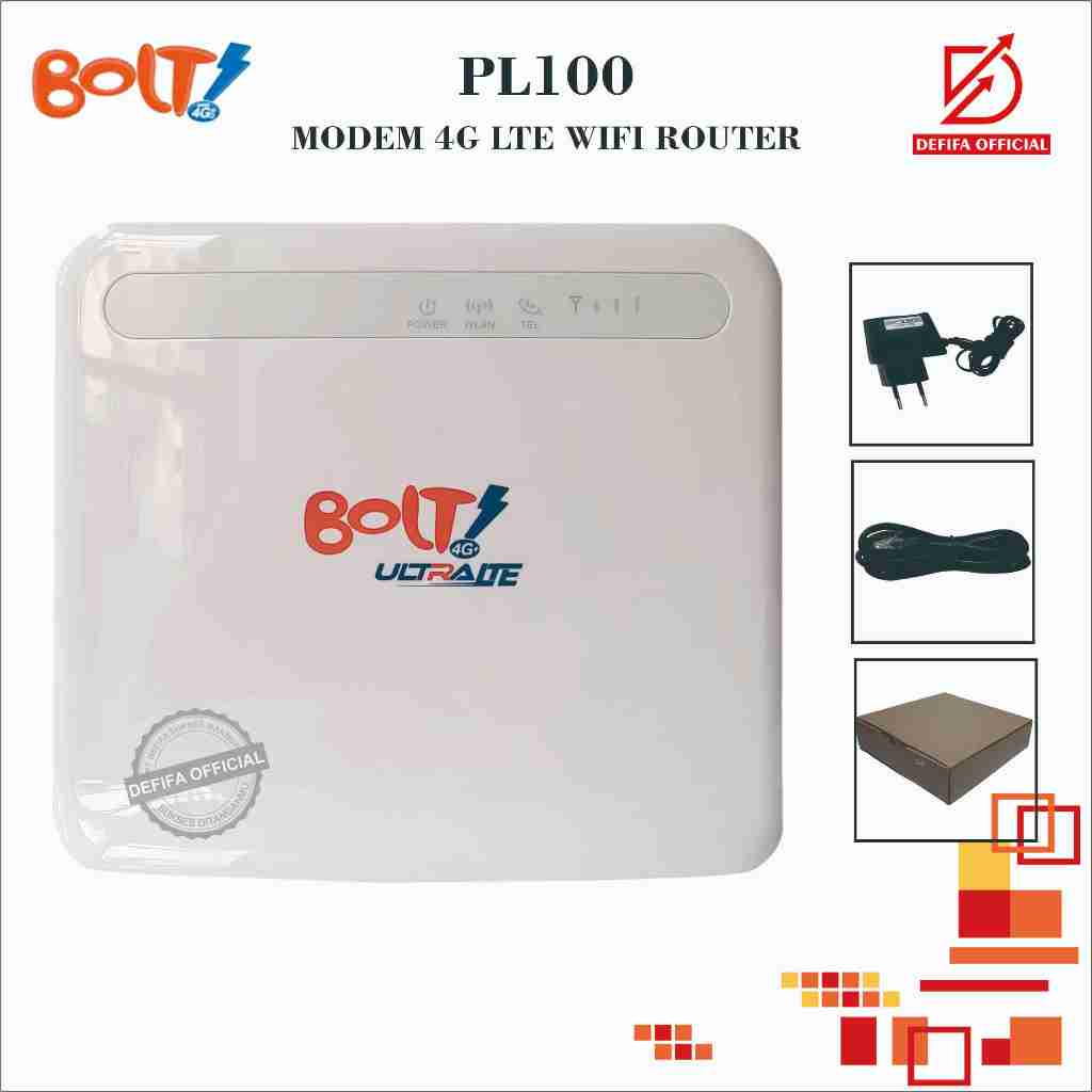 Modem Router Wireless Wifi BOLT PL100 4G Dual Band 2.4G 5G Gigabit Ethernet