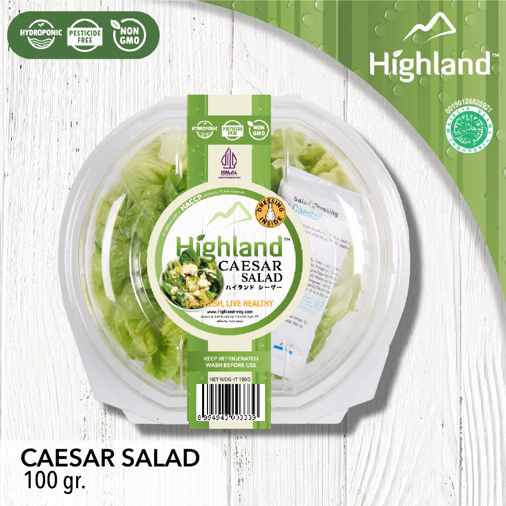 

Highland Caesar Salad + Dressing 100 gr