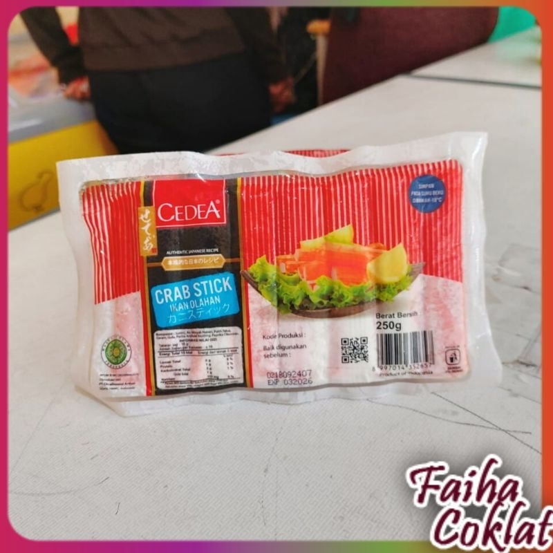 

Cedea Crab Stick 250gr & 1Kg Cedea Frozen Food Faiha Coklat