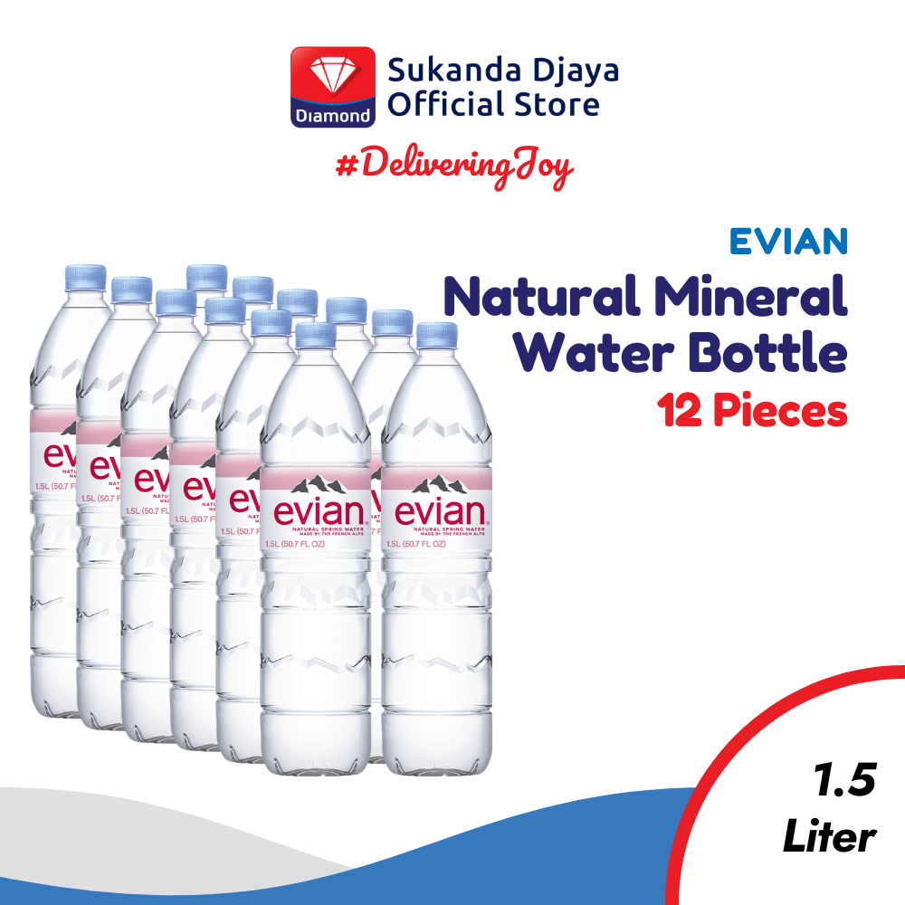 

Evian Natural Mineral Water PET 1,5 Lt - 1 Karton