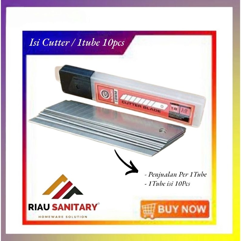 

isi pisau cutter tube isi 10 pcs reffil cutter isi pisau cutter elgladio