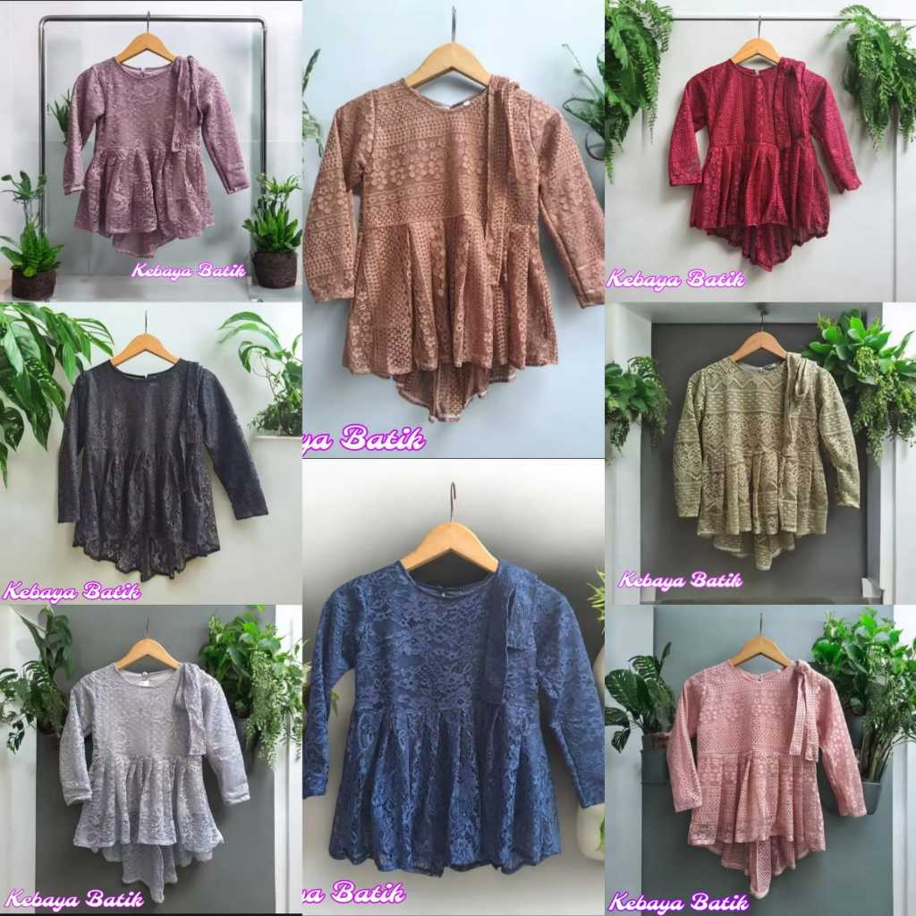 Baju Kebaya Brokat Anak 3 Sampai 12 Tahun Baju Anak Perempuan Kebaya Trend Terbaru