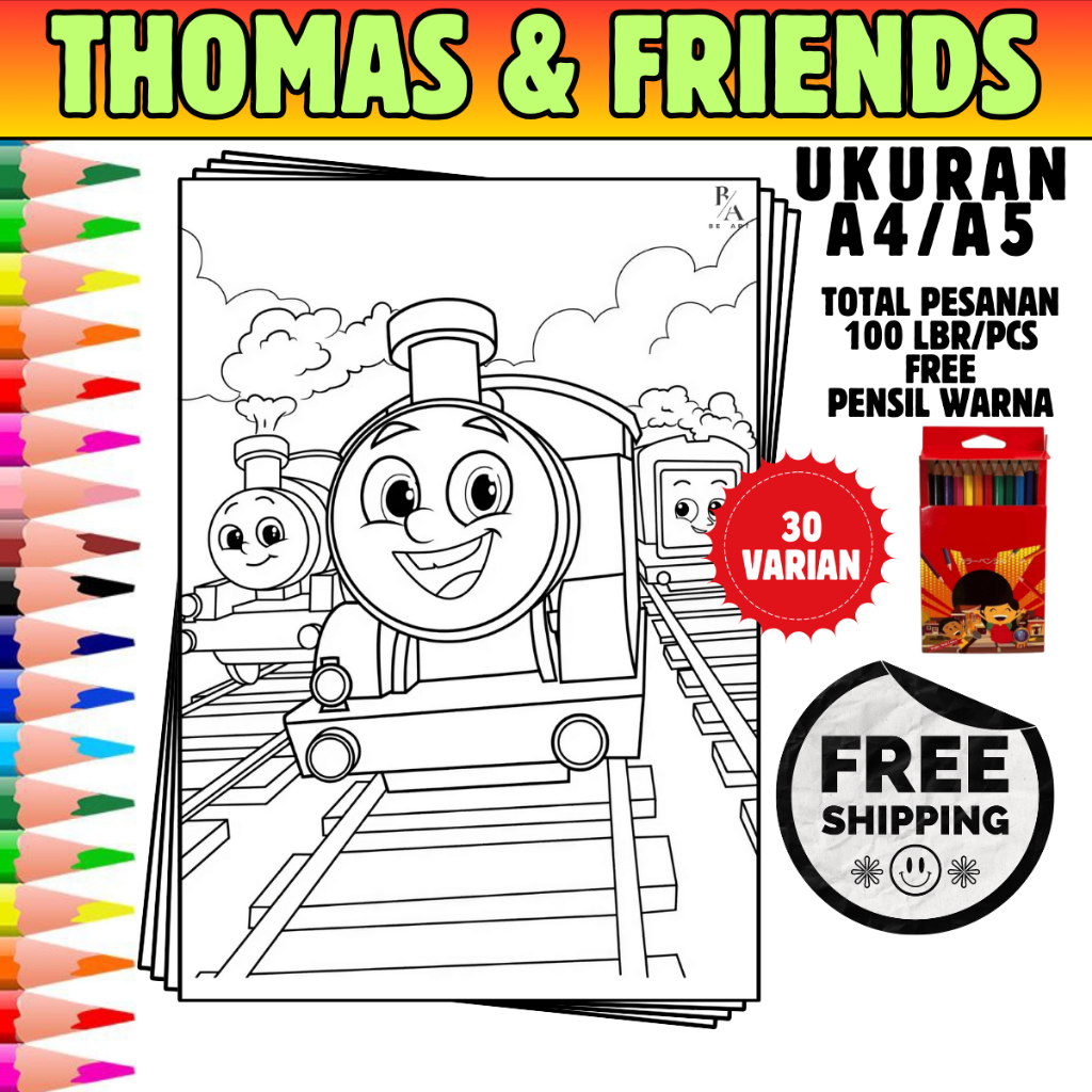 

kertas mewarnai anak A4/A5 (THOMAS & FRIENDS)