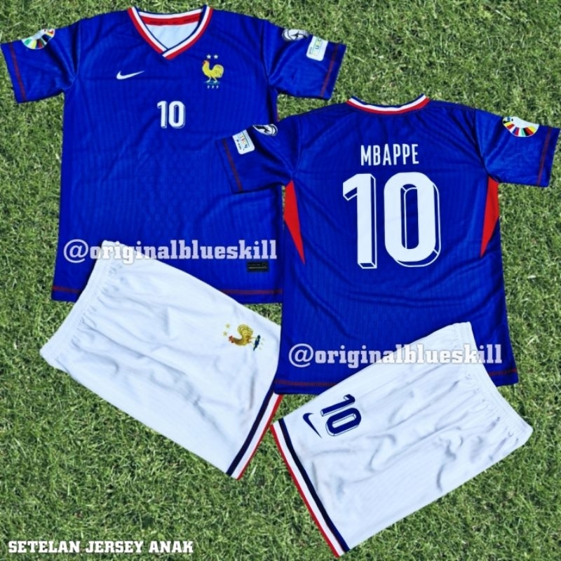 Baju bola anak / jersey anak / pakaian olahraga anak / setelan jersey anak pranc1s terbaru 2024-2025