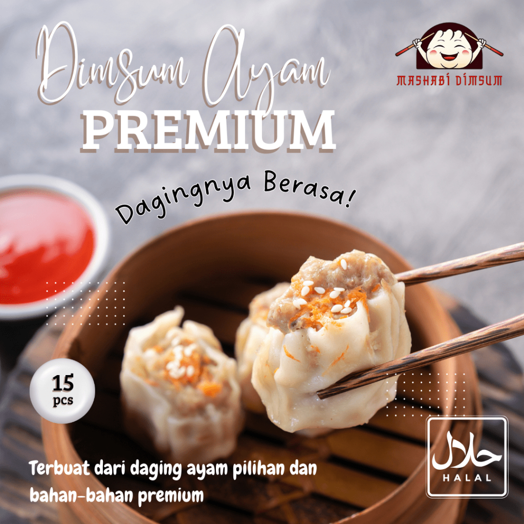 

MASHABI Dimsum Premium Isi 15 pcs - Dimsum shumai siomay HALAL Frozen Food