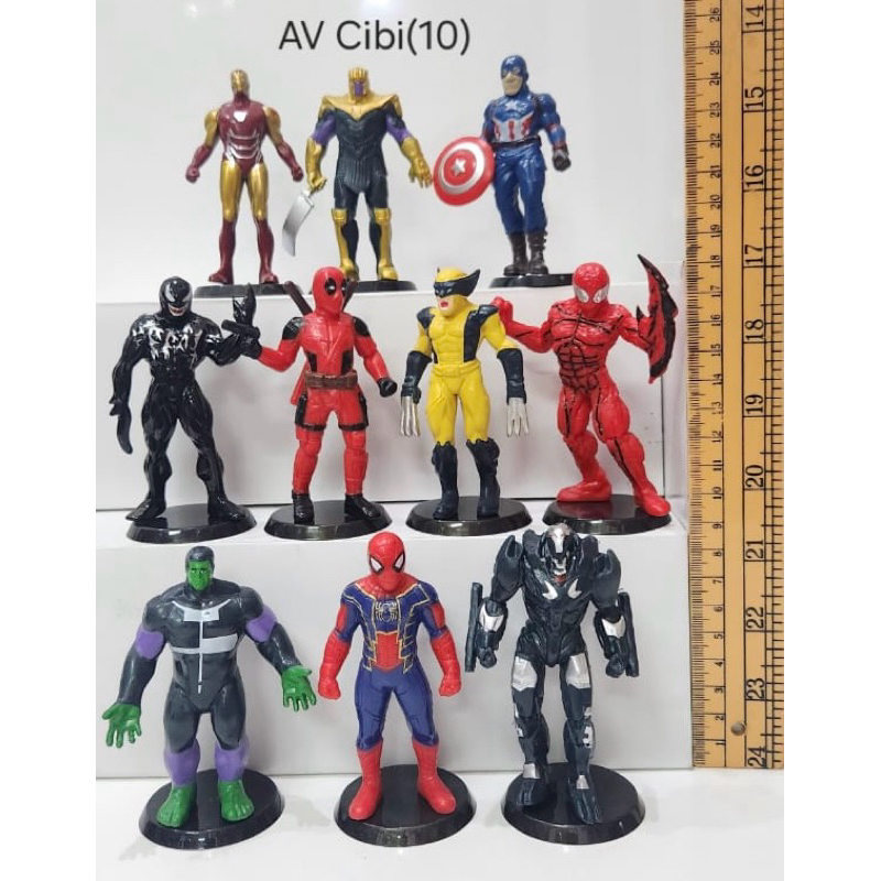 action figure avenger chibi kode j set isi 10