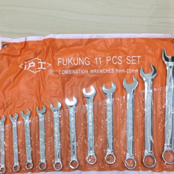 822mm 11pcs Kunci ring pas set 11 pis 8 22 mm merk FUKUNG wrench set fukung shanghai kunci banci ben