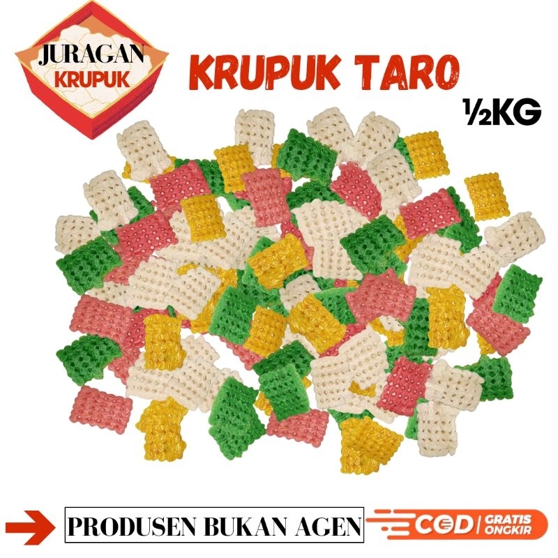 

Krupuk Taro Warna-Warni ½Kg 500gram