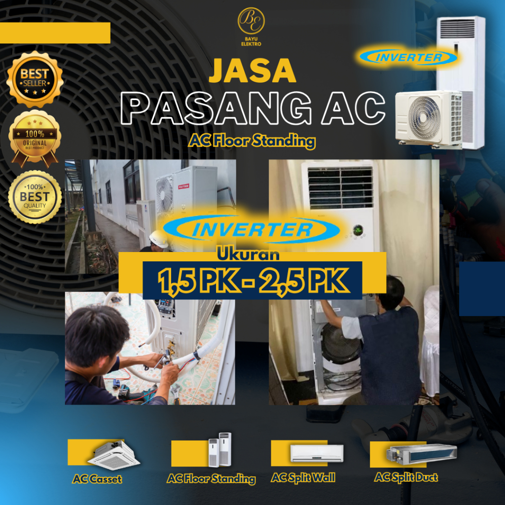 Jasa Pasang AC Standing 1,5 PK - 2,5 PK Type INVERTER