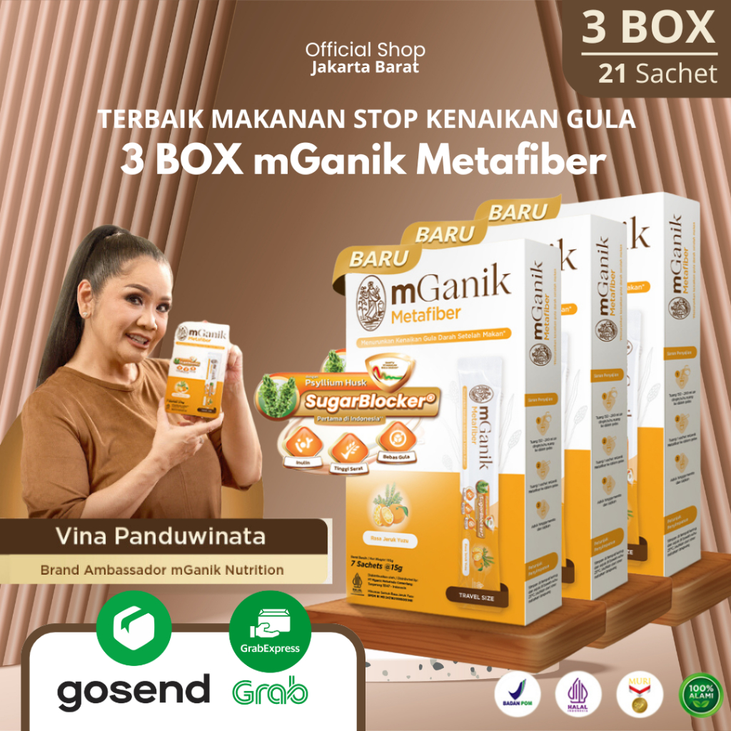 

[mGanik Paling Laris] Metafiber mGanik Yuzu 21 sachet - Rasa Jeruk Minuman Diabetes