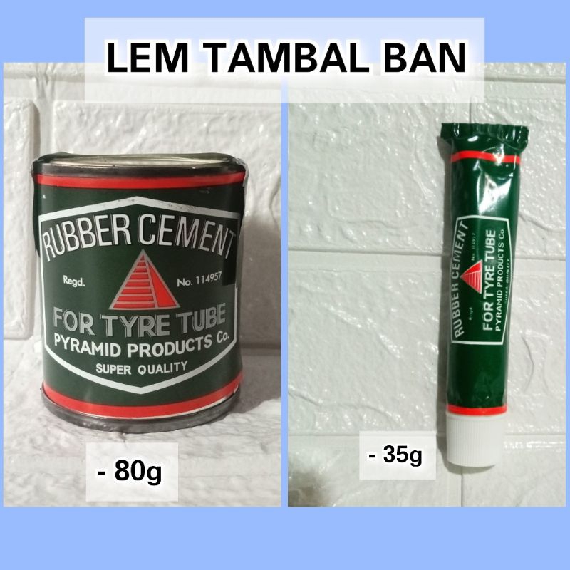 Lem Tambal Ban Rubber Cerment Lem Cacing Tubeless Karet Tip Top Pyramid piramid dalam sepeda dan mot