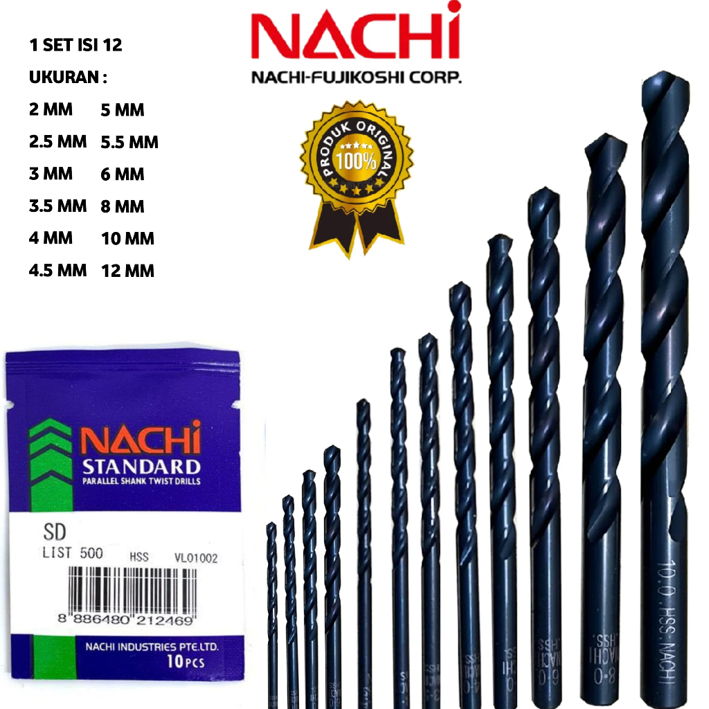 NACHI MATA BOR BESI HSS Satuan-Set
