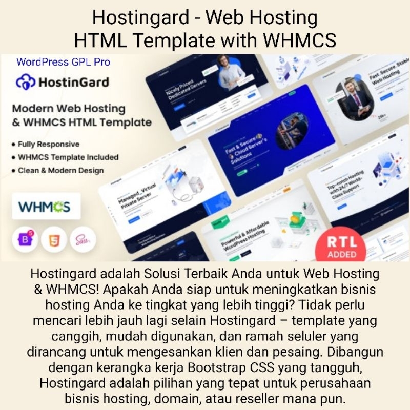 Hostingard - Web Hosting HTML Template with WHMCS