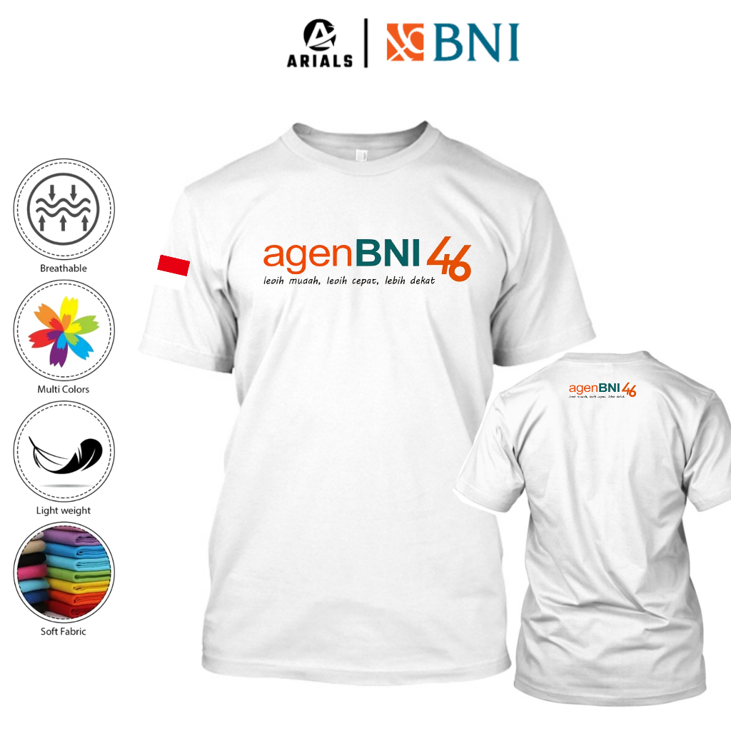 Arials Kaos Baju BANK BNI Agen BNI 46