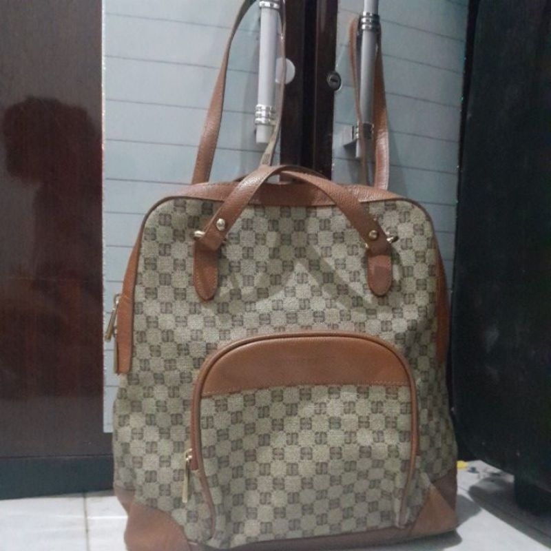 Ransel NICOLE MILLER kulit Branded original authentic bisa totebag lengkap nomorseri preloved tas se