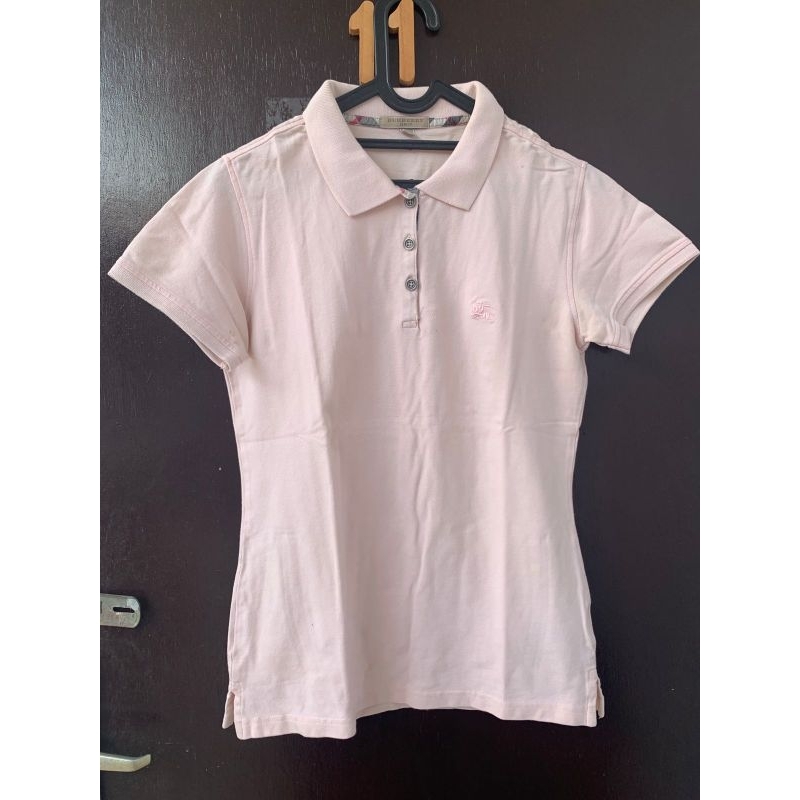 Kaos Polo Burberry Bit wanita original Like New Preloved