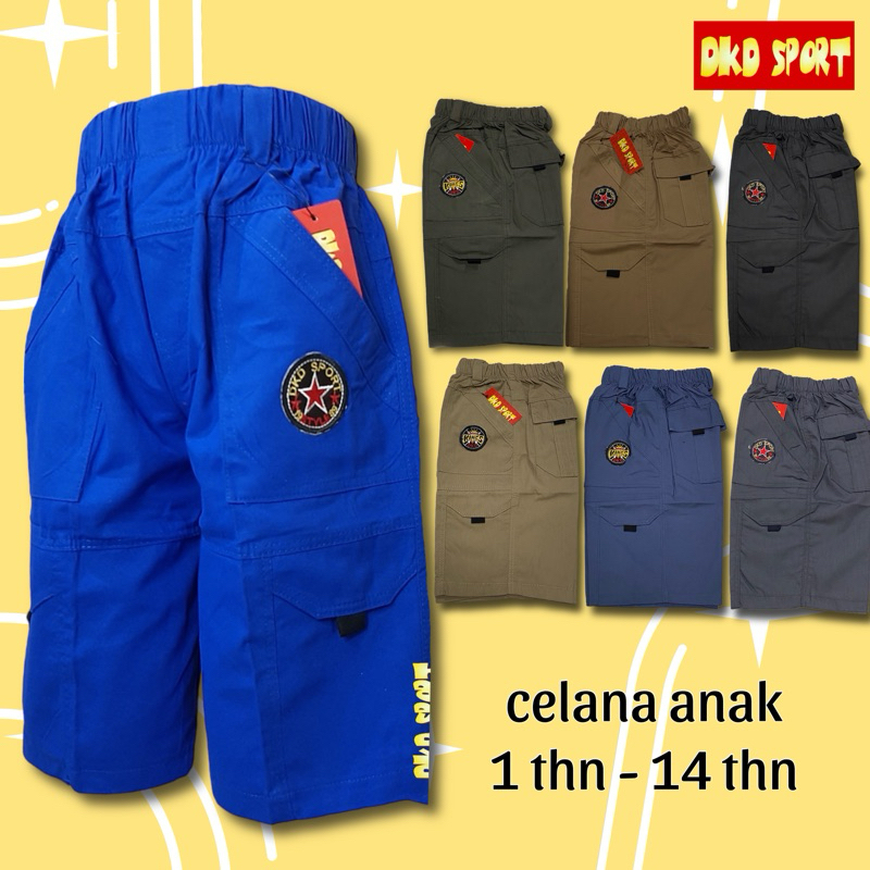PROMO CELANA PENDEK CARGO ANAK LAKI LAKI DKD SPORT