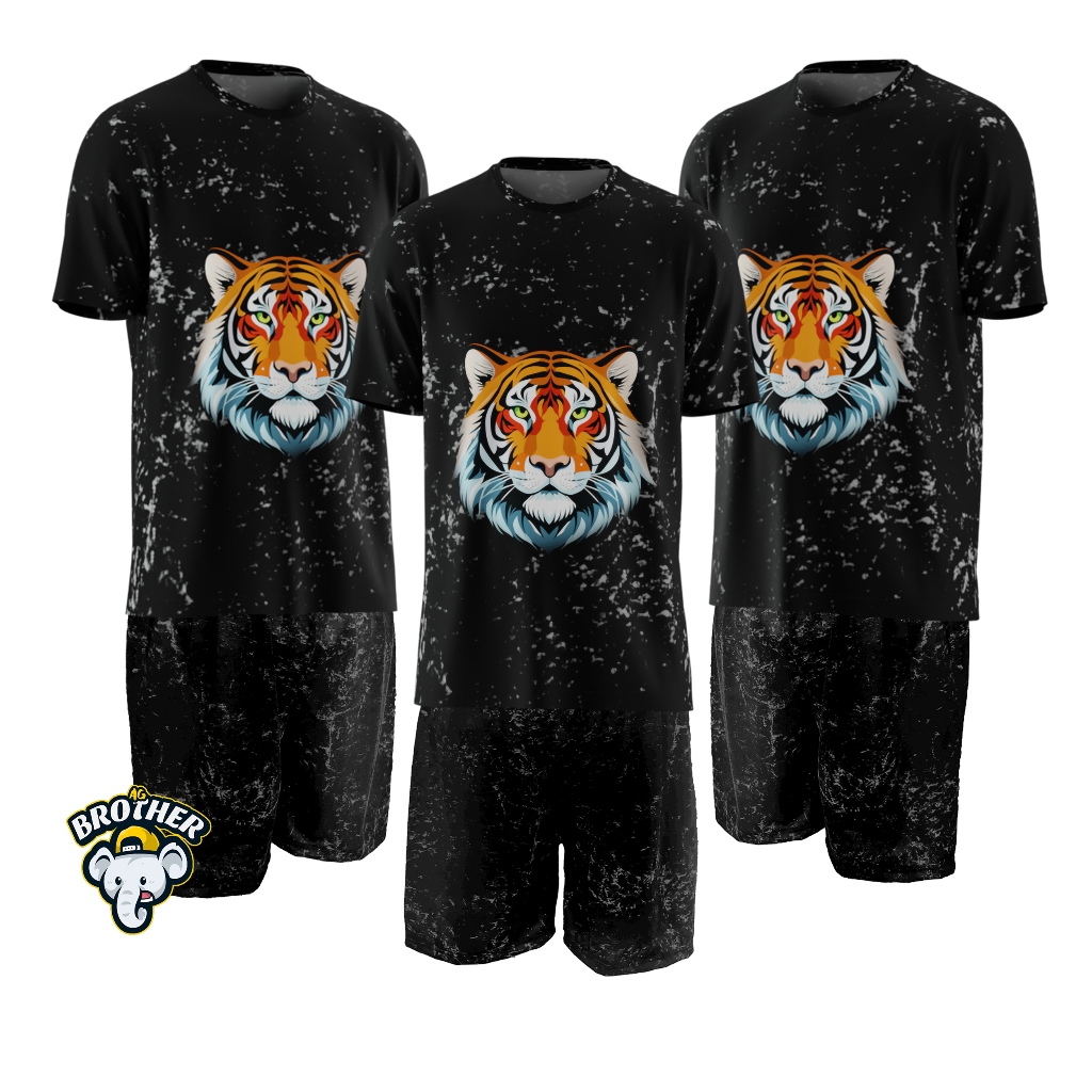 Setelan baju dan celana anak laki laki dan perempuan 1-6 Tahun Pakaian Anak Gambar Harimau (AGBROTHE