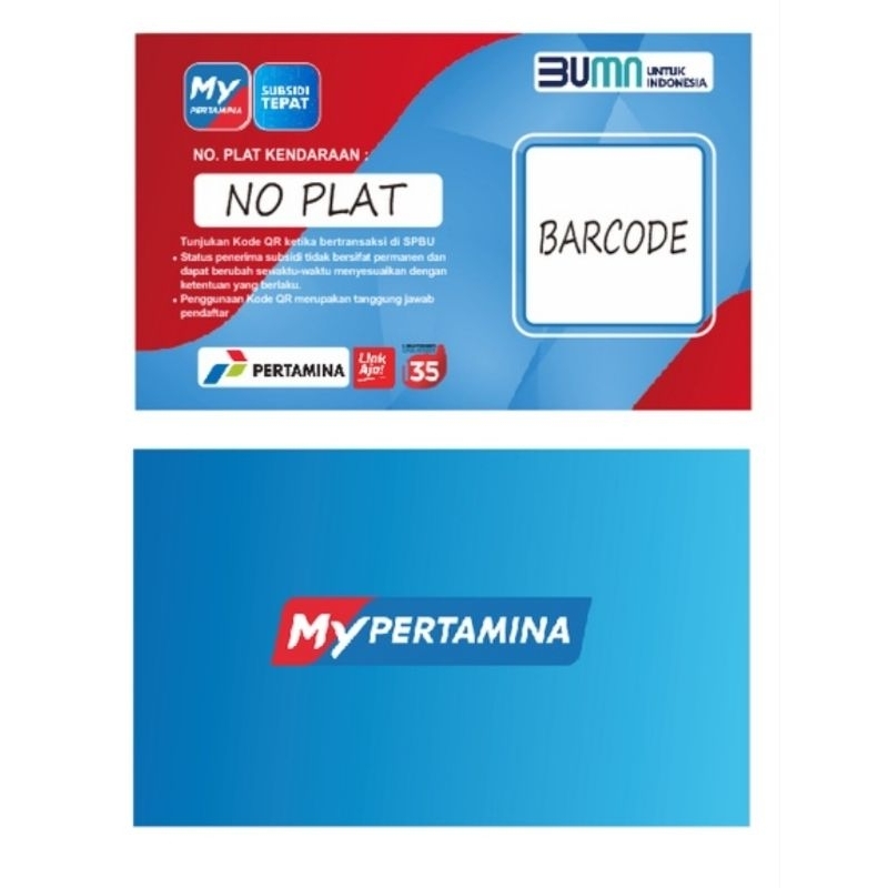 

Kartu My pertamina atau Kartu pertamina PVC