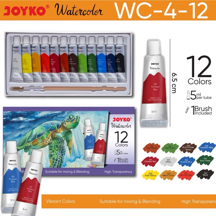 

Harga Hemat Watercolor Set Cat Air Joyko WC412 Warna