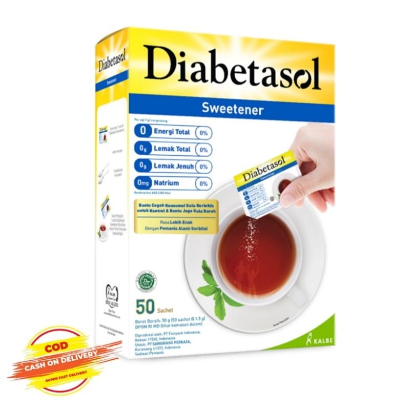 

Diabetasol Sweetener Gula Zero Calorie 50 g