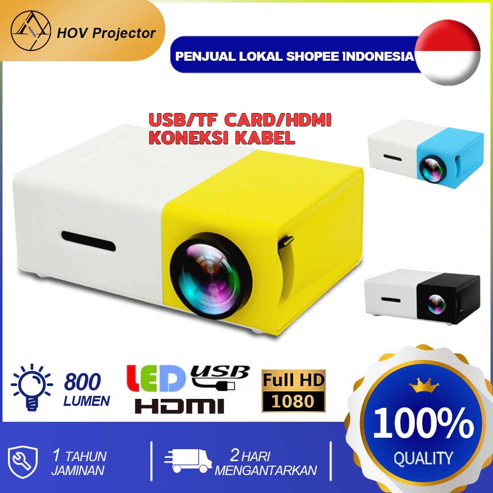 Penjual Lokal YG3 Poe Mini Proyektor 4K LED LCD Projector HDMI Proyektor Media Player Beamer TV Film